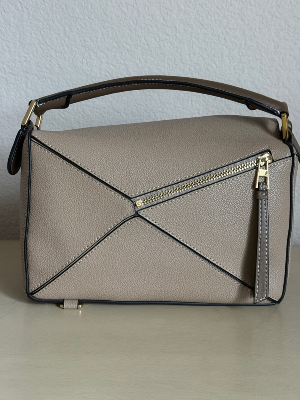 Taupe Puzzle Bag
